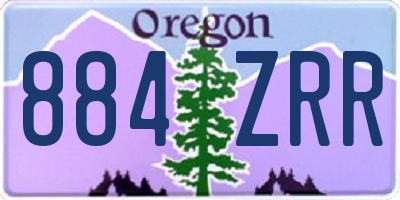 OR license plate 884ZRR