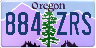 OR license plate 884ZRS