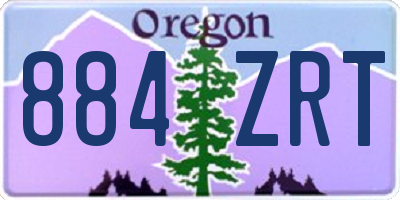 OR license plate 884ZRT