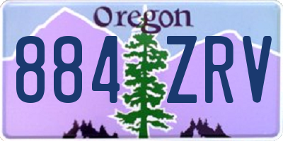 OR license plate 884ZRV