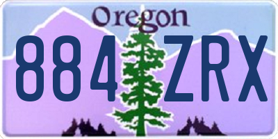 OR license plate 884ZRX