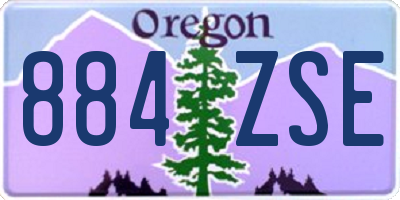 OR license plate 884ZSE