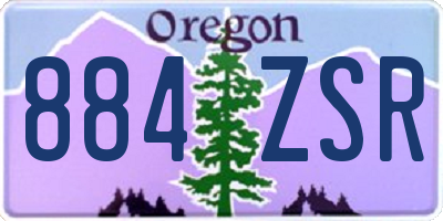 OR license plate 884ZSR