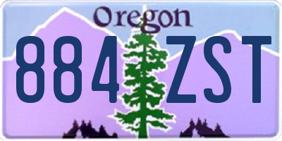 OR license plate 884ZST