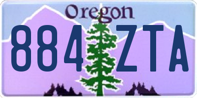 OR license plate 884ZTA