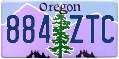 OR license plate 884ZTC