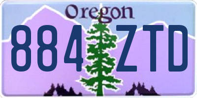 OR license plate 884ZTD
