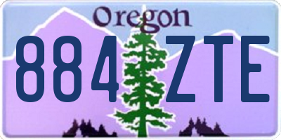 OR license plate 884ZTE