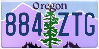 OR license plate 884ZTG