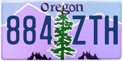 OR license plate 884ZTH