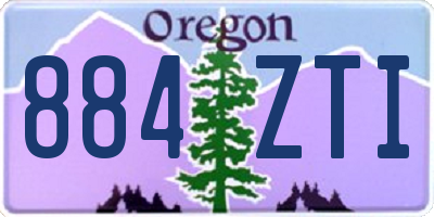 OR license plate 884ZTI