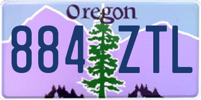 OR license plate 884ZTL