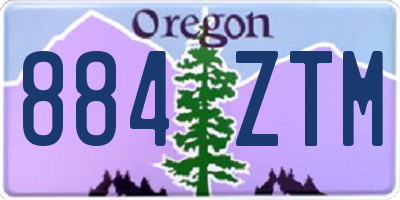 OR license plate 884ZTM