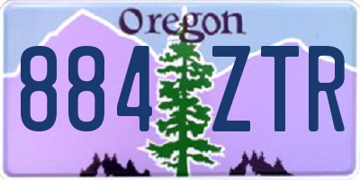 OR license plate 884ZTR