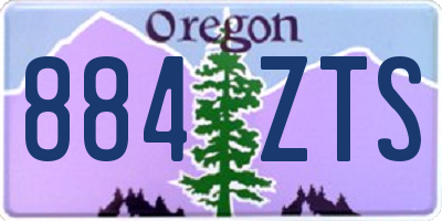 OR license plate 884ZTS