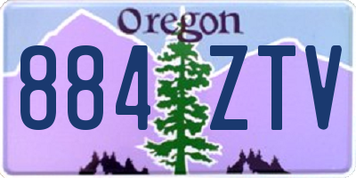 OR license plate 884ZTV