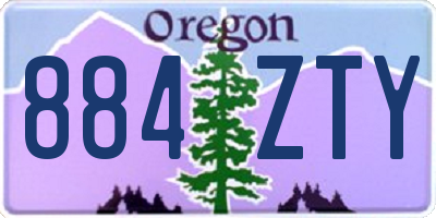 OR license plate 884ZTY