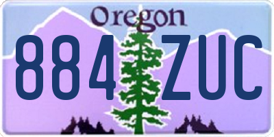 OR license plate 884ZUC