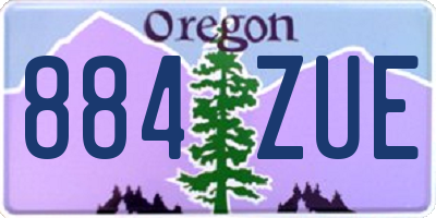 OR license plate 884ZUE