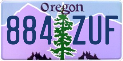 OR license plate 884ZUF