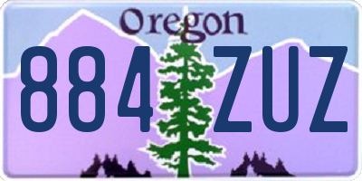 OR license plate 884ZUZ