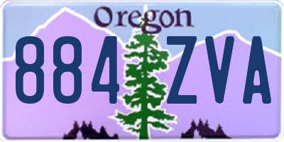OR license plate 884ZVA