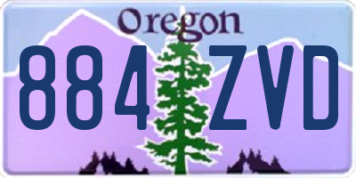 OR license plate 884ZVD