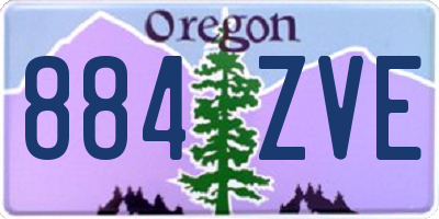 OR license plate 884ZVE