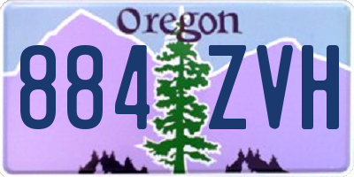OR license plate 884ZVH