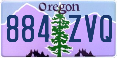 OR license plate 884ZVQ
