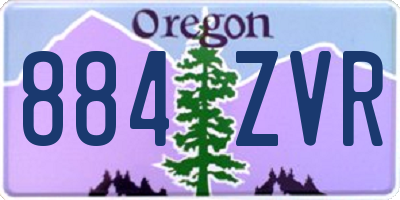 OR license plate 884ZVR
