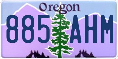OR license plate 885AHM