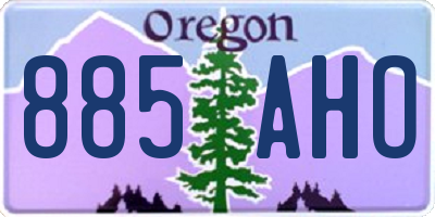 OR license plate 885AHO
