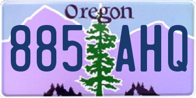 OR license plate 885AHQ
