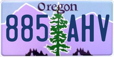 OR license plate 885AHV