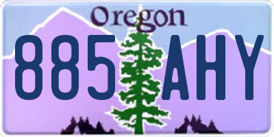 OR license plate 885AHY
