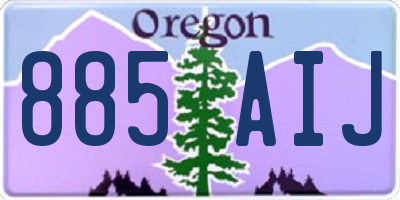 OR license plate 885AIJ