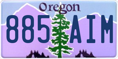 OR license plate 885AIM
