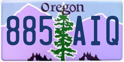 OR license plate 885AIQ