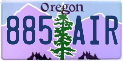 OR license plate 885AIR