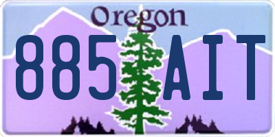 OR license plate 885AIT