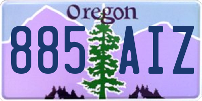 OR license plate 885AIZ