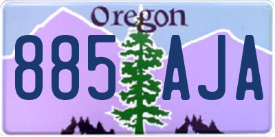 OR license plate 885AJA