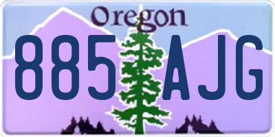 OR license plate 885AJG