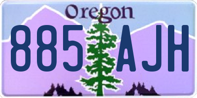 OR license plate 885AJH