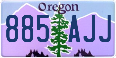 OR license plate 885AJJ