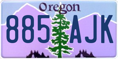 OR license plate 885AJK