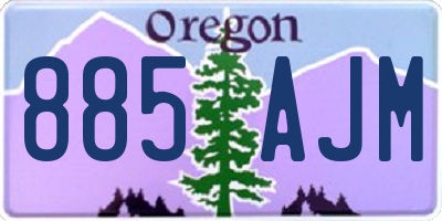 OR license plate 885AJM