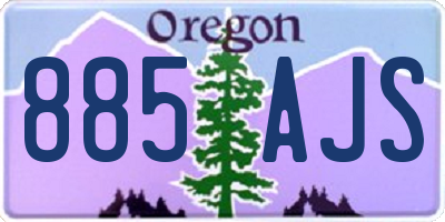 OR license plate 885AJS