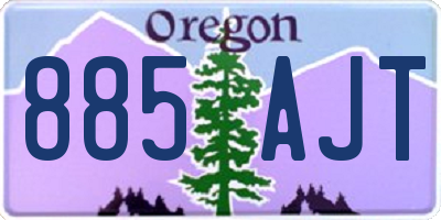 OR license plate 885AJT
